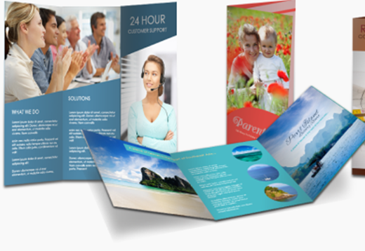 Printed brochures and marketing samples