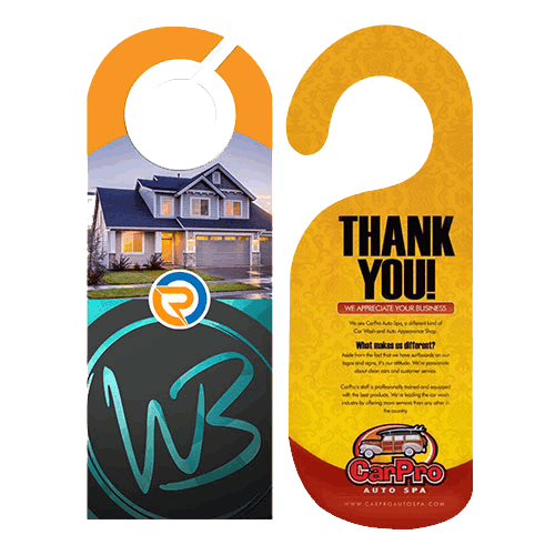 Door hanger printing